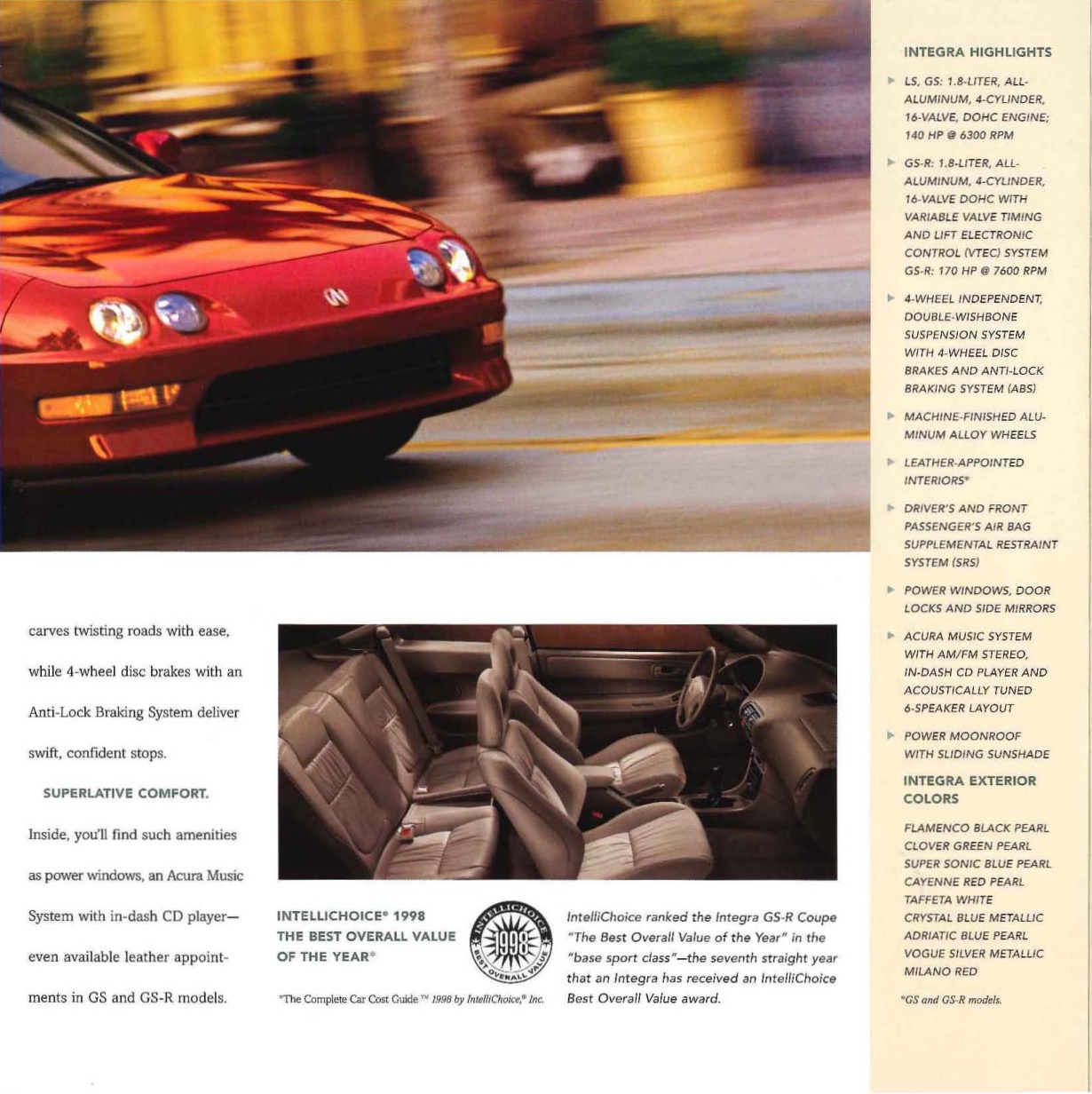 1999 Acura Brochure Page 19